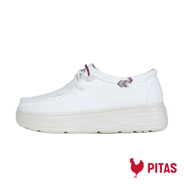 【Walk In Pitas】女鞋 BLOCK NATAL 厚底時尚懶人鞋/小白鞋/休閒鞋(PI2522-007 白霞戀曲)