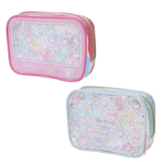【小禮堂】雙11 Sanrio 三麗鷗 美樂蒂 50周年紀念 透明收納包 滿版款(平輸品)