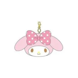 【小禮堂】雙11 Sanrio 三麗鷗 絨毛大臉伸縮票卡包 經典大臉款 Kitty 美樂蒂 酷洛米 大耳狗(平輸