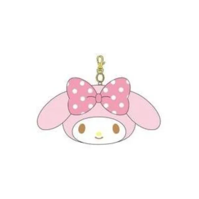 【小禮堂】雙11 Sanrio 三麗鷗 絨毛大臉伸縮票卡包 經典大臉款 Kitty 美樂蒂 酷洛米 大耳狗(平輸