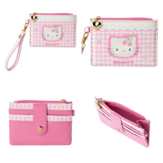 【小禮堂】雙11 Sanrio 三麗鷗 Hello Kitty 皮質票卡零錢包 變裝50周年(平輸品)