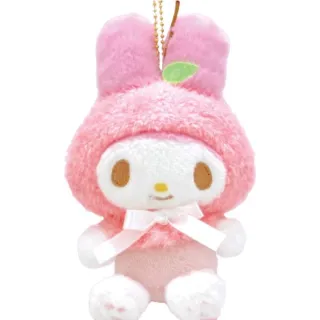 【小禮堂】雙11 Sanrio 三麗鷗 絨毛玩偶吊飾 水果頭套 Kitty 美樂蒂 大耳狗 布丁狗(平輸品)