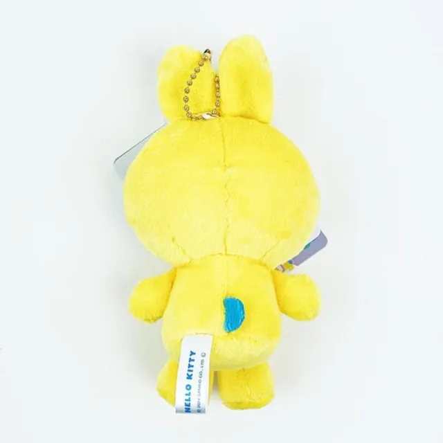 【小禮堂】雙11 Sanrio 三麗鷗 Hello Kitty 絨毛玩偶吊飾 黃兔裝 變裝50週年(平輸品)