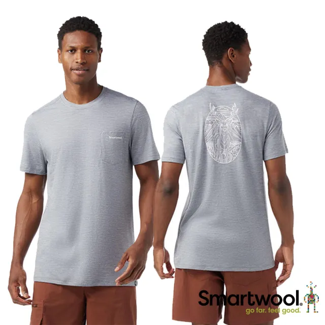 【SmartWool】男 塗鴉 短Tee 多款多色(美麗諾羊毛 大麻纖維 透氣快乾 吸濕排汗 排汗衣 抑菌抗臭)