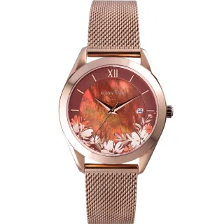 【Relax Time】wwiinngg 插畫家聯名花卉女錶-日暮琥珀/36mm(RT-106-06)