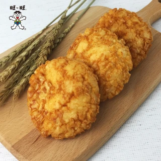 【旺旺】無聊派大仙貝酥 155g x2包(經典米果零食 全素)