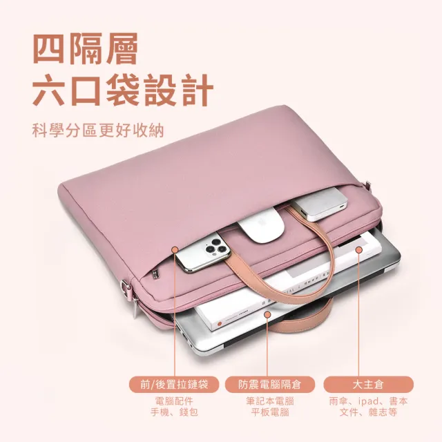 【OMG】牛津布單肩手提電腦包 17.3吋筆電包 筆電防震包 防水休閒公事包 側背電腦包 內膽包