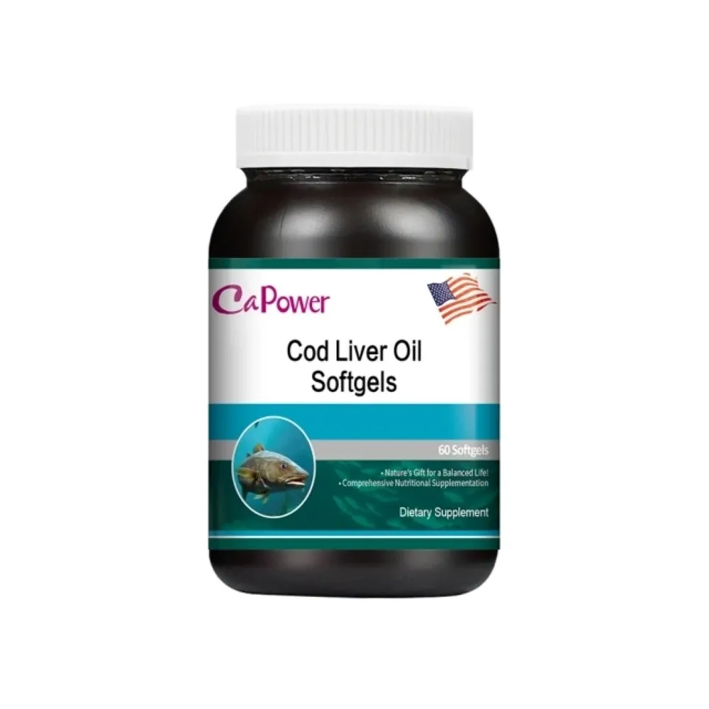 【CaPower 加柏爾】鱈魚肝油軟膠囊（60粒/瓶）(女神伊登推薦)