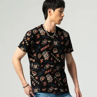 【BLUE WAY】男裝 和藝術滿版日式 短袖 上衣-鬼洗