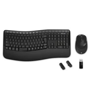 【Microsoft 微軟】A級福利品 Wireless Comfort Desktop 5050 無線鍵盤滑鼠組(AES加密/電池供電)
