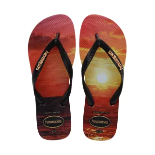 【havaianas 哈瓦仕】拖鞋 男鞋 夾腳拖 風景 夕陽 Hype 橘 4127920-6196M(哈瓦士)