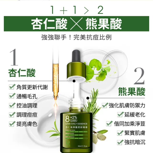 【Dr.Hsieh 達特醫】8+2%UrMA杏仁熊果酸更新精華30ml(溫和煥膚/抗老抗痘/官方直營)