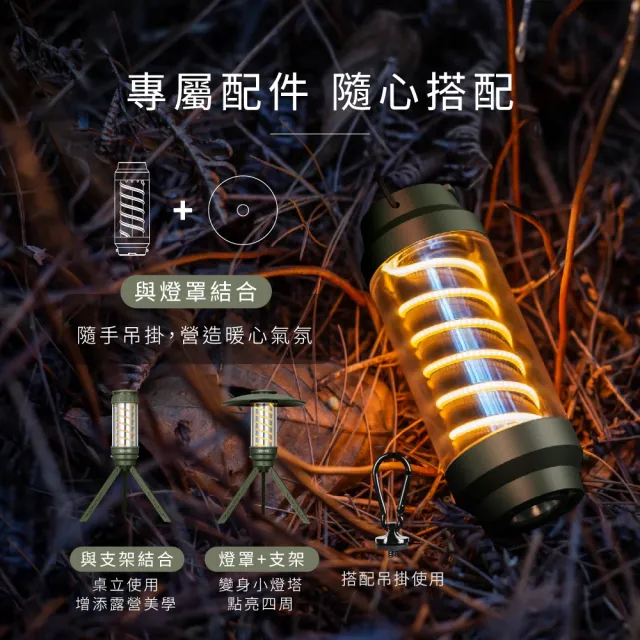 【KINYO】小燈塔百變螺旋露營燈(CP-079)