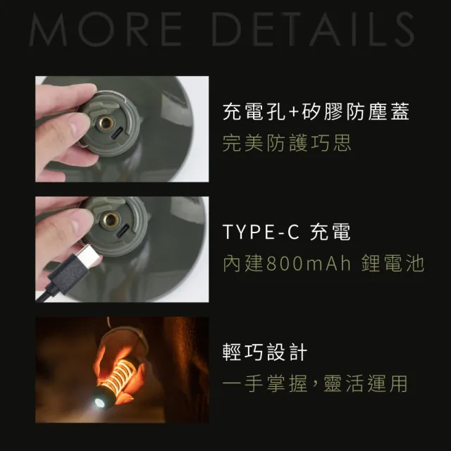 【KINYO】小燈塔百變螺旋露營燈(CP-079)