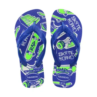 【havaianas 哈瓦仕】拖鞋 童鞋 兒童 夾腳拖 滑板 Kids Athletic 藍 4127273-2833K(哈瓦士)
