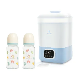 【奇哥】CHIC BASICS智能哺育獨家組-智能消毒烘乾機+CHICBASICS耐玻寬口240ML*2