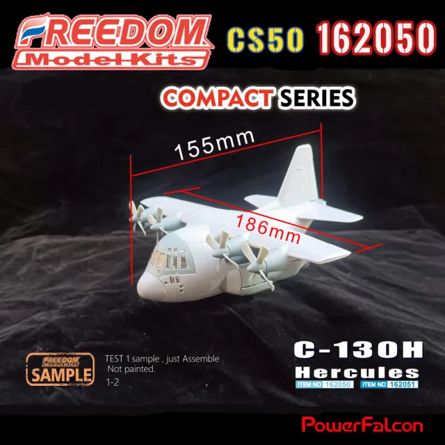 【PowerFalcon】Freedom Q版 C-130H力士型 運輸機&HE電戰機(162050 空軍 大力神 天干機 2選1組裝)