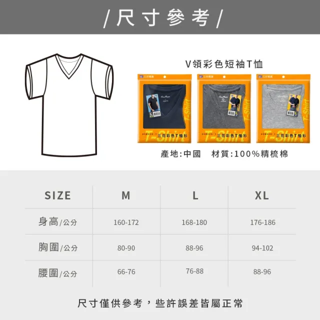 【SunFlower 三花】彩色圓領短袖衫/V領.男內衣.男短T恤(國家玉山獎)