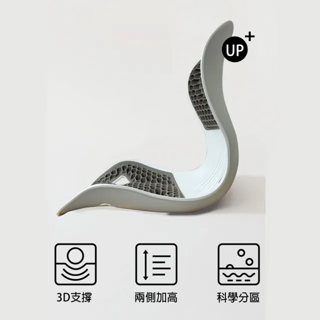 【西格傢飾】蜂窩凝膠款-日本矯正坐姿防駝背透氣美姿坐墊(蜂窩凝膠新版本 減壓坐墊 美臀坐墊 畢業禮物)