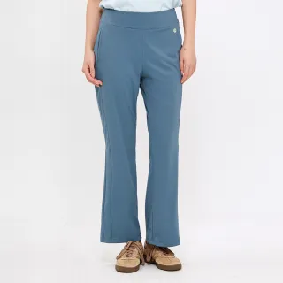 【Hang Ten】女裝-恆溫多功能-WIDE FIT 涼感3M吸濕快乾寬版長褲(松石綠)