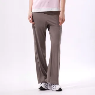 【Hang Ten】女裝-恆溫多功能-WIDE FIT 涼感3M吸濕快乾寬版長褲(棕)