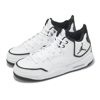 【NIKE 耐吉】休閒鞋 Jordan Courtside 23 GS 大童 女鞋 白 黑 氣墊 經典(AR1002-100)