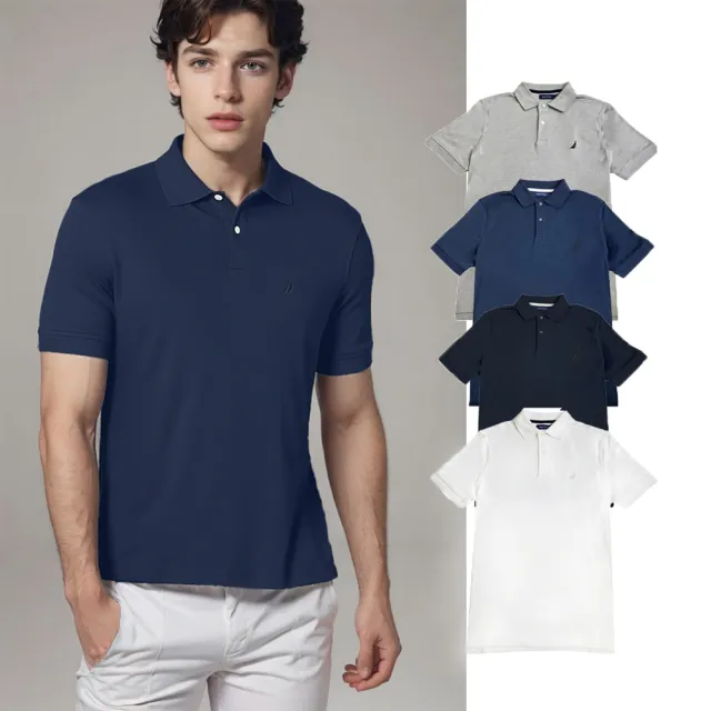 【NAUTICA】男女款 帆船 胸前小LOGO POLO衫 版型偏大(平輸品)