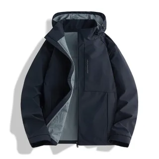 【米蘭精品】現貨+預購 衝鋒衣防風夾克(連帽可拆防水透氣男外套3色74kn62)