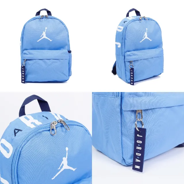 【NIKE 耐吉】後背小包 Air Jordan Mini 兒童款 女款 藍 雙肩包 書包 包包 JD2523016TD-001