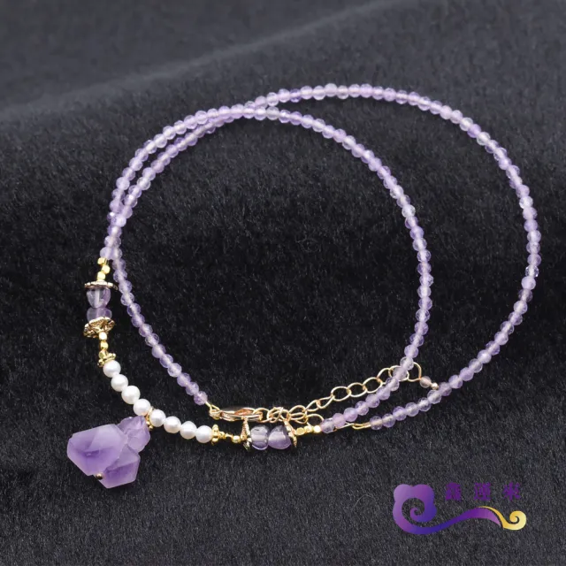 【鑫運來】◎典雅紫水晶原礦項鍊(N22)