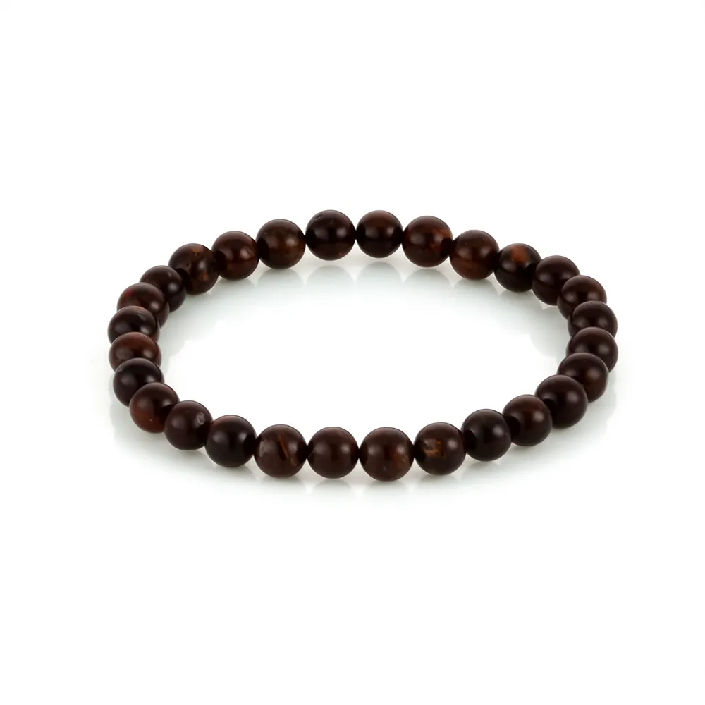 【Woogie武吉珠寶】琥珀蜜蠟黑根珀手鍊(黑根6-7mm)