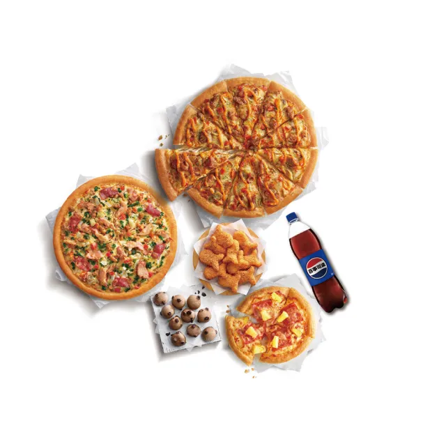 【必勝客】多人歡聚餐-十三吋鬆厚比薩好禮即享券(買一送五)