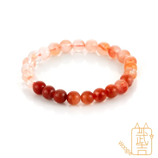 【Woogie武吉珠寶】漸變兔毛能量水晶手鍊(7mm漸變)