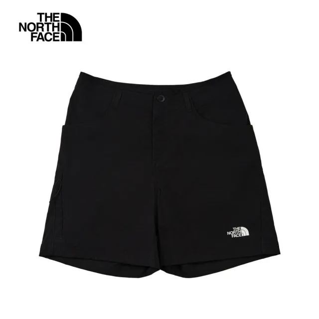 【The North Face】TNF 休閒 多口袋休閒短褲 W EXPLORATION SHORT - AP 女 黑(NF0A8EYTJK3)
