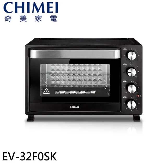 【CHIMEI 奇美】32L 雙溫控360度旋風烘烤獨立發酵電烤箱(EV-32F0SK)