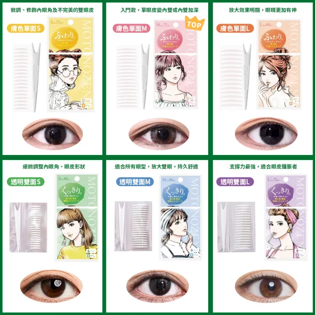 【台隆手創館】日本製素之然雙眼皮貼-單面/雙面(MOTONOZEN)