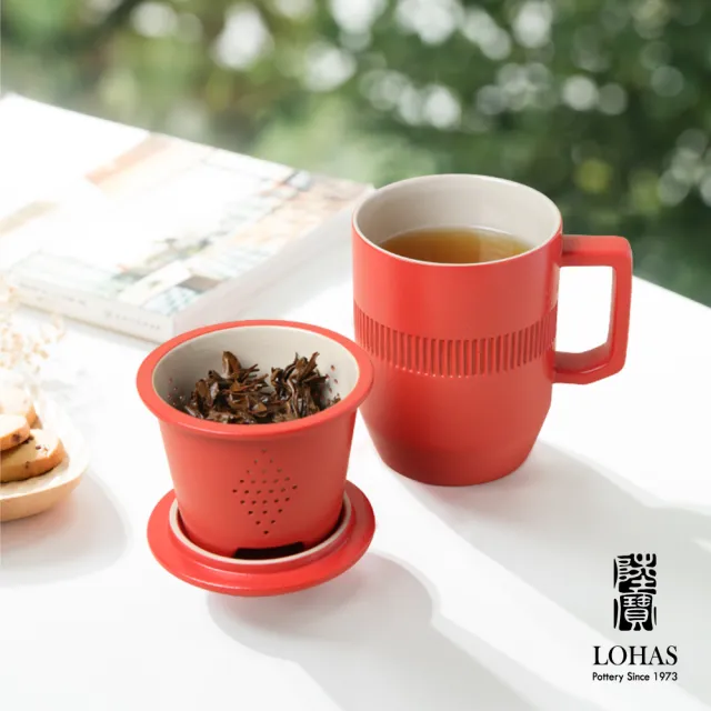 【LohasPottery 陸寶】合意蓋杯(茶杯 陶瓷杯 辦公杯 禮盒組)
