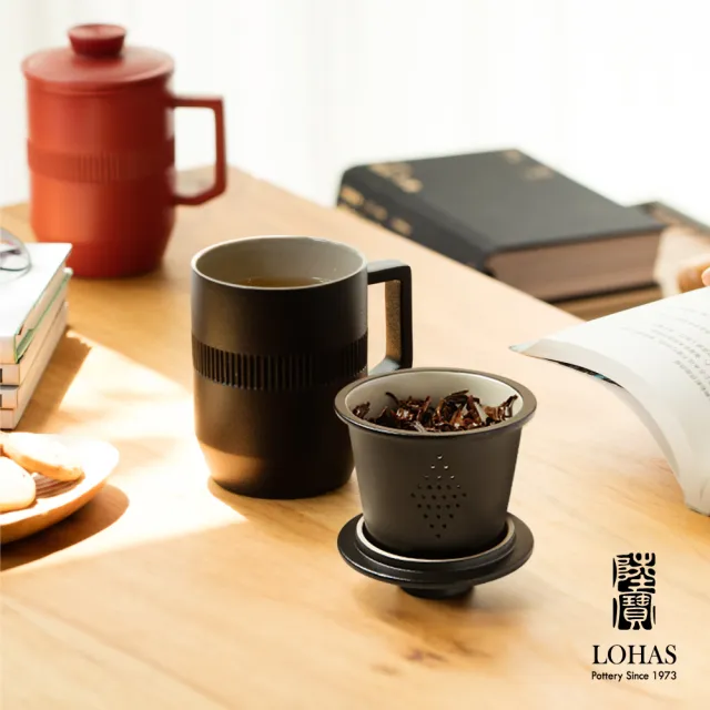 【LohasPottery 陸寶】合意蓋杯(茶杯 陶瓷杯 辦公杯 禮盒組)