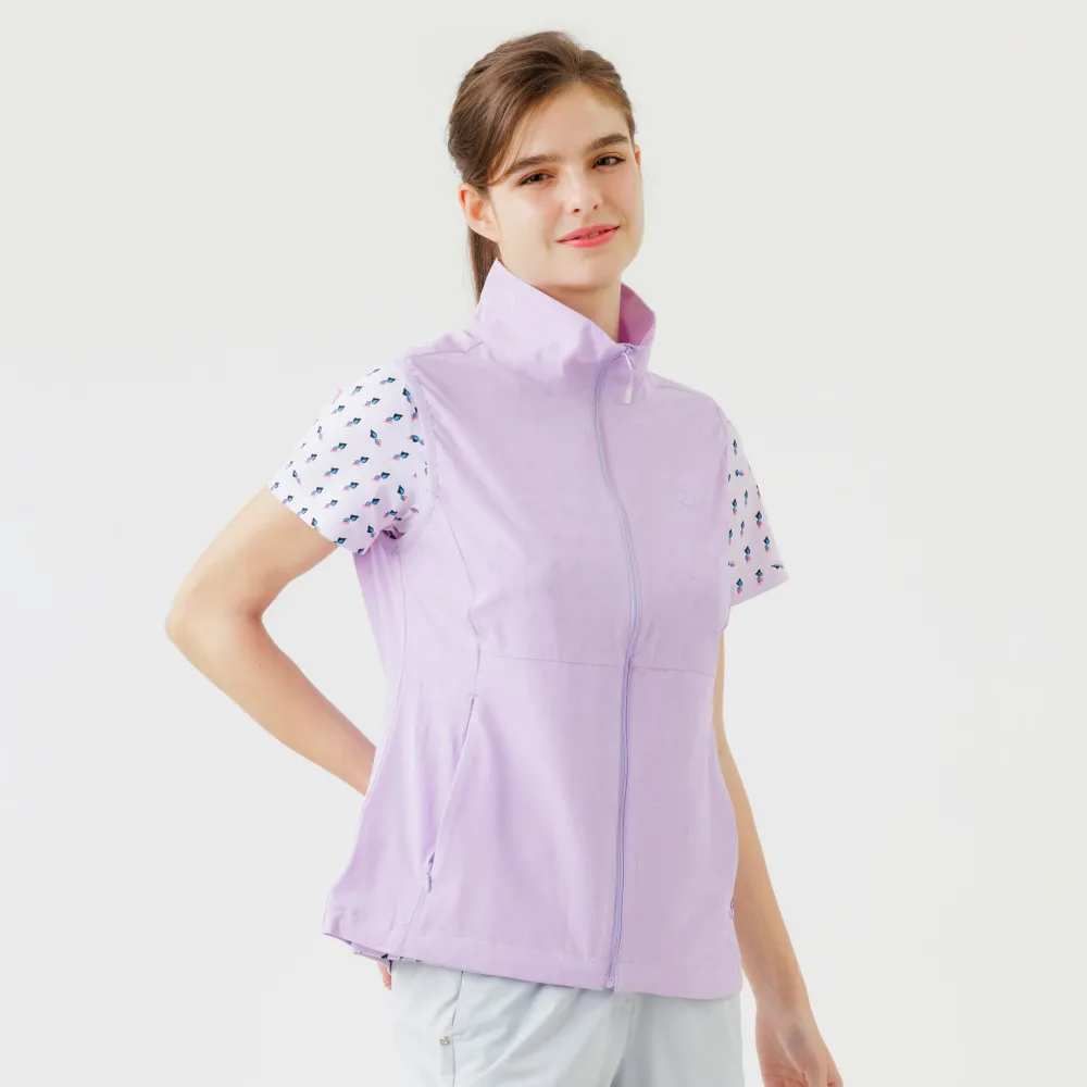 【Hilltop 山頂鳥】超潑水防蚊彈性背心 女款 淺紫｜PS03XF28ECJ0