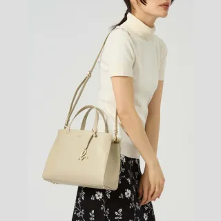 【agnes b.】Voyage Sophie 大款皮革兩用包(奶茶色)