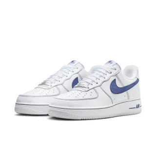 【NIKE 耐吉】運動鞋 休閒鞋 男鞋 AIR FORCE 1 07 LV8 緩震 抓地 氣墊 皮革 AF1 白藍色(HQ2037100)