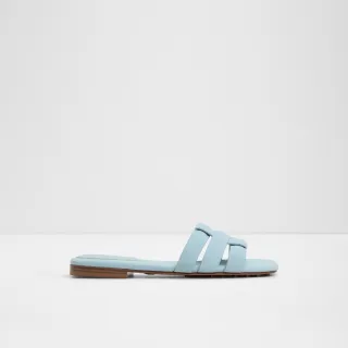【ALDO】GOTOSANDAL-日常百搭寬帶皮革編織設計涼拖鞋-女鞋(淡藍色)