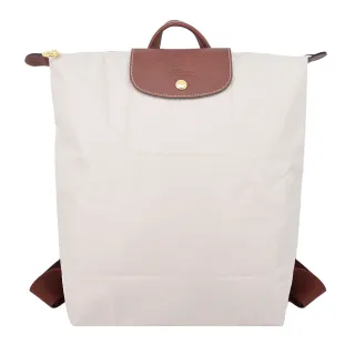 【LONGCHAMP】LE PLIAGE系列再生尼龍摺疊後背包(中/白紙)
