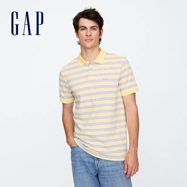 【GAP】男女裝 Logo純棉小熊印花刺繡圓領短袖T恤POLO衫-多款任選(607465&715775&708395&586306)