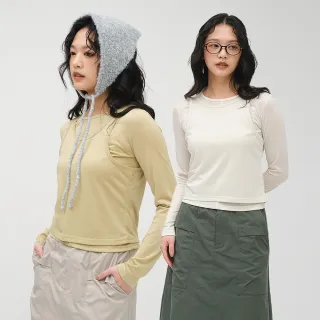 【plain-me】加購-SAAKO 兩件式疊穿上衣 SAA0029-251(共三色 女裝長袖 女款 長t 休閒上衣)