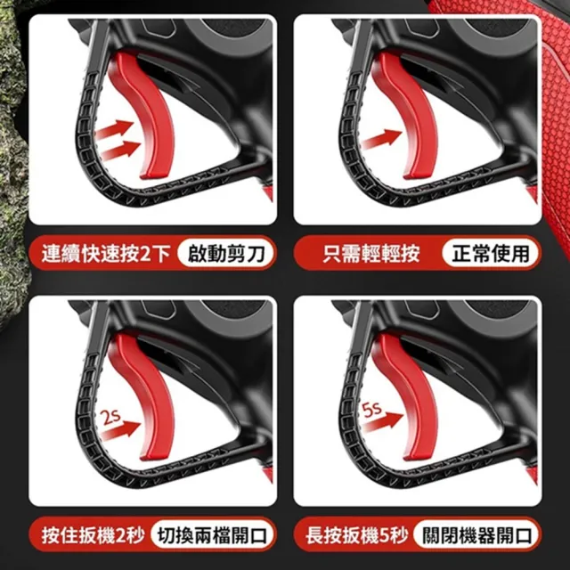 【Ogula 小倉】電動剪刀 5.0口徑尺寸 750W大功率 數顯極速版（十節兩電）全套配件(高枝剪/修枝剪/樹枝剪)