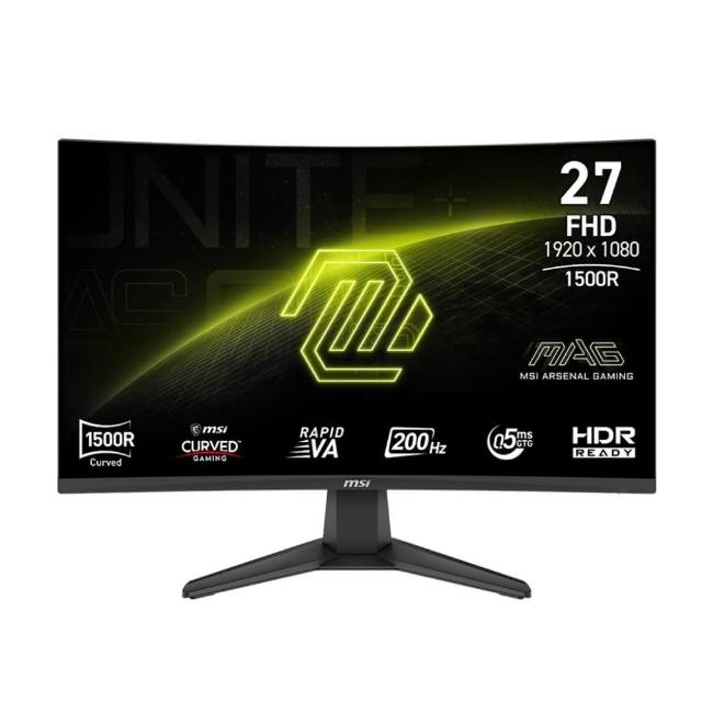 【MSI 微星】MAG 276CF E20 27型 VA FHD 200Hz 曲面電競螢幕(0.5ms/Adaptive-Sync/1500R)