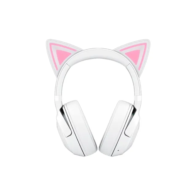 【Razer 雷蛇】北海巨妖  Kitty V2 BT 無線藍芽RGB遊戲耳麥-白色