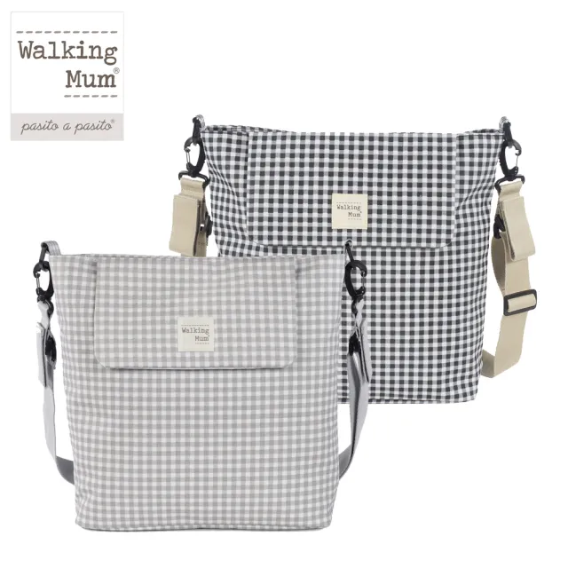 【Walking Mum 官方直營】防潑水育兒媽媽包(黑白細格/灰白細格)