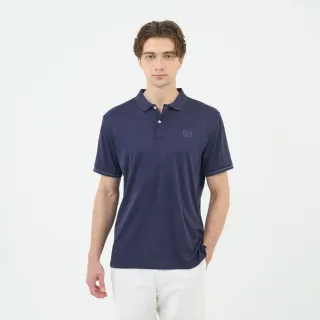 【GIORDANO 佐丹奴】男裝刺繡短袖POLO衫 Liquid Touch系列(62 暗藍)